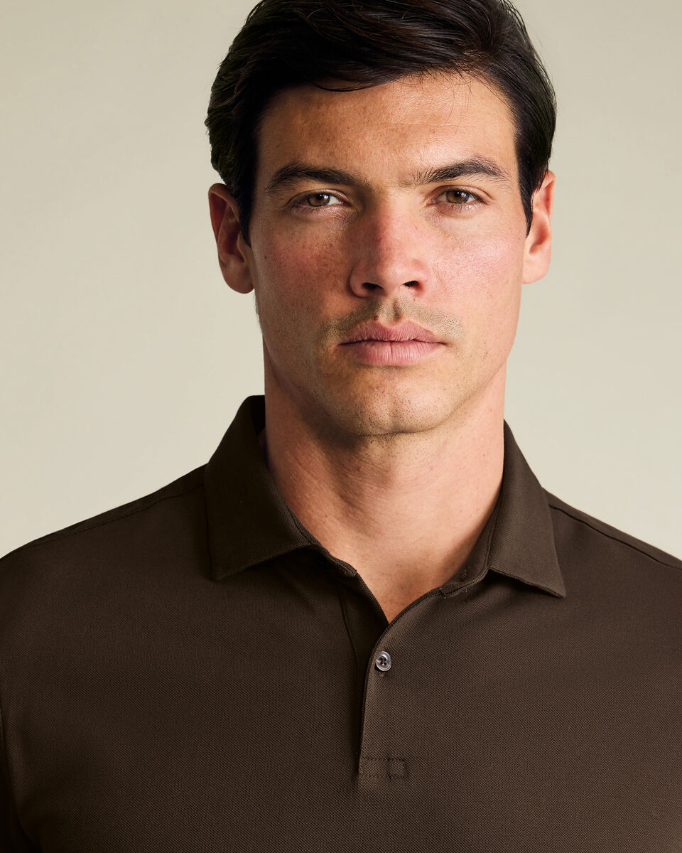 Smart Pique Polo – Chocolate Brown