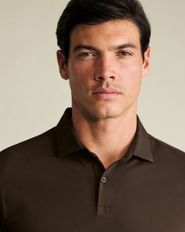 Smart Pique Polo – Chocolate Brown