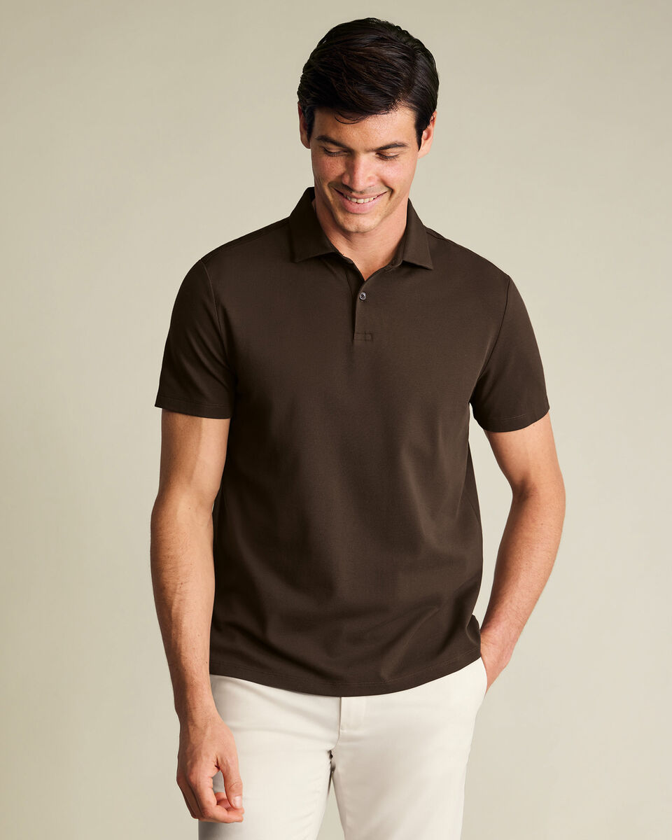Smart Pique Polo – Chocolate Brown