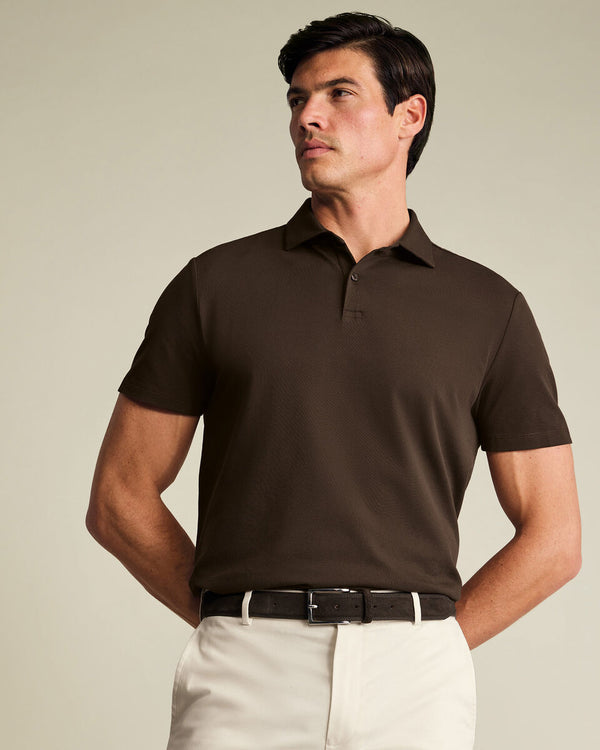 Smart Pique Polo – Chocolate Brown
