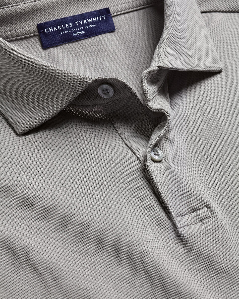 Smart Pique Polo – Light Gray