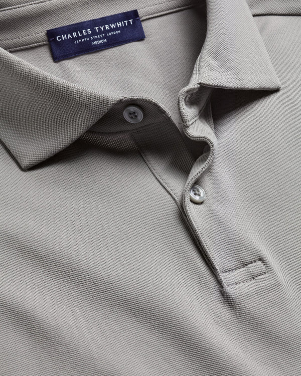 Smart Pique Polo – Light Gray
