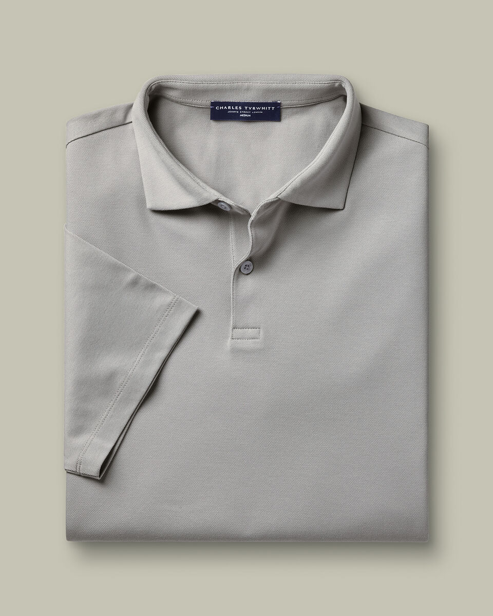 Smart Pique Polo – Light Gray