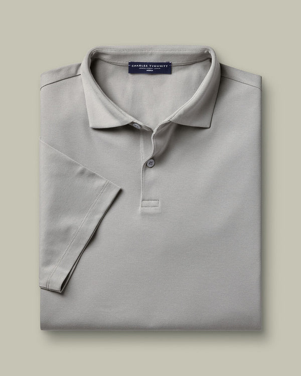 Smart Pique Polo – Light Gray