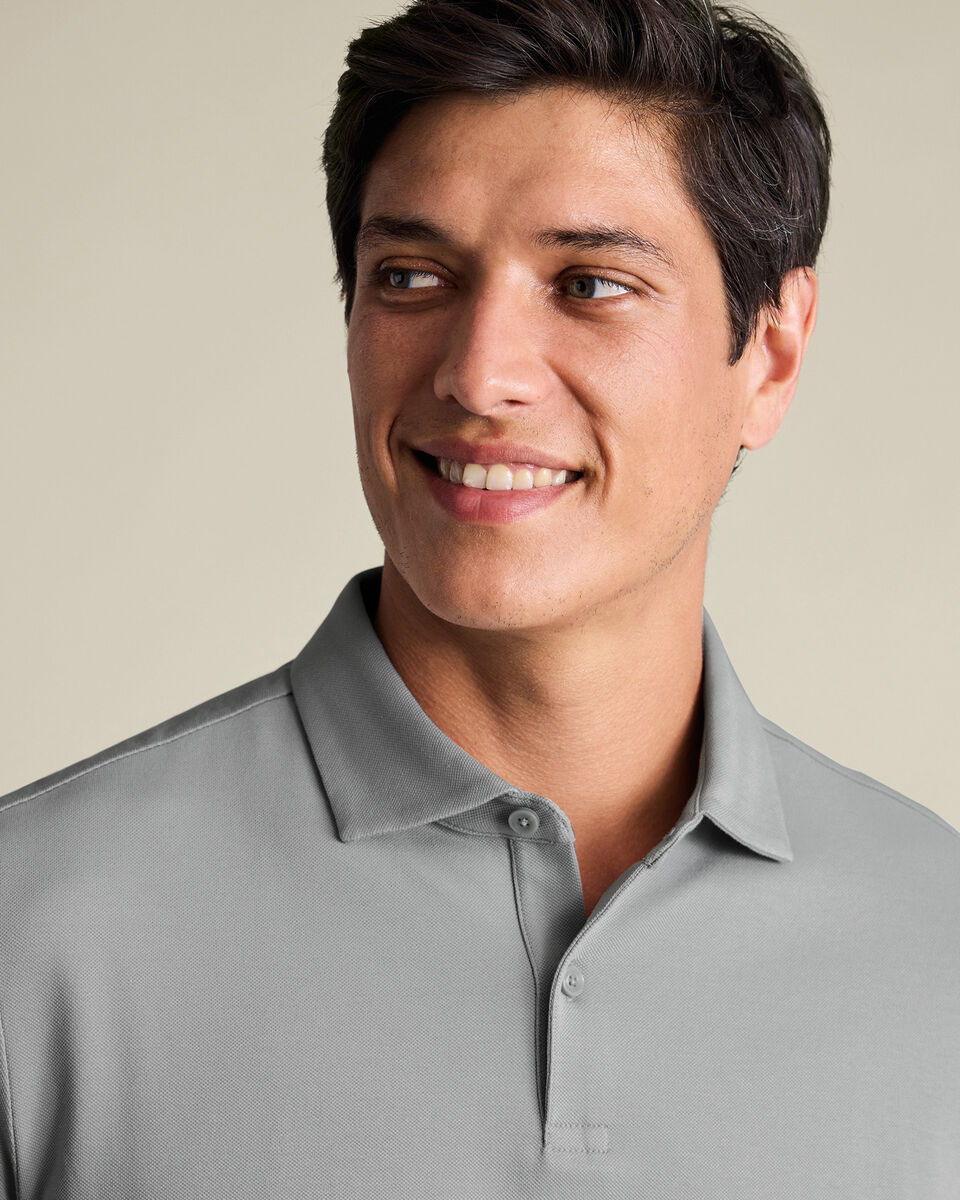 Smart Pique Polo – Light Gray