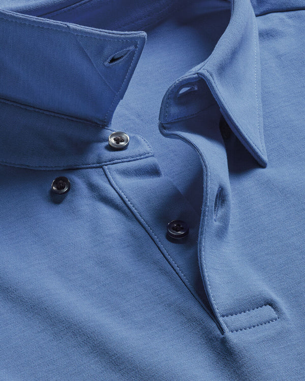 Smart Cotton Polo – Cornflower Blue