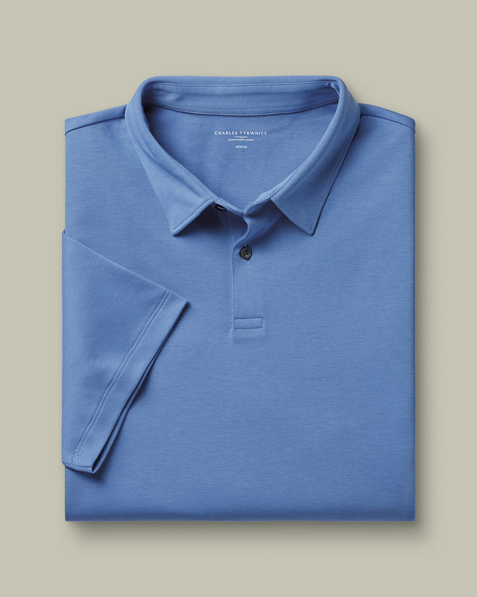 Smart Cotton Polo – Cornflower Blue