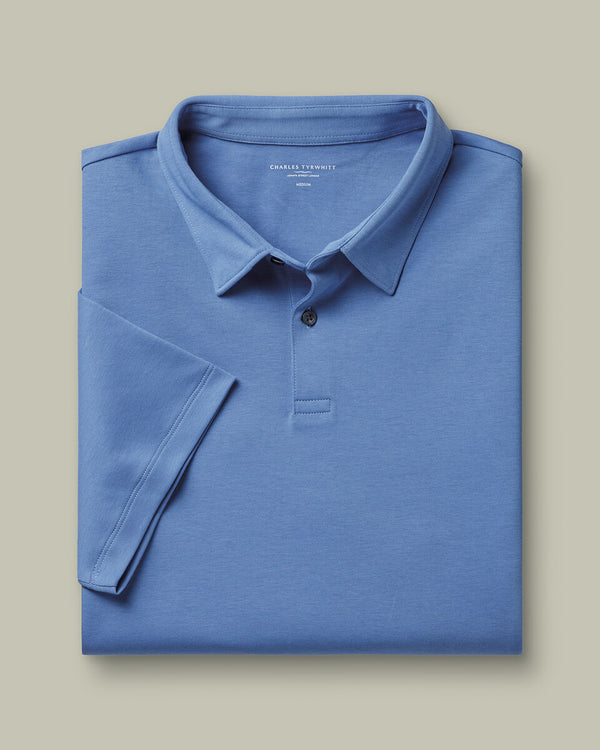 Smart Cotton Polo – Cornflower Blue