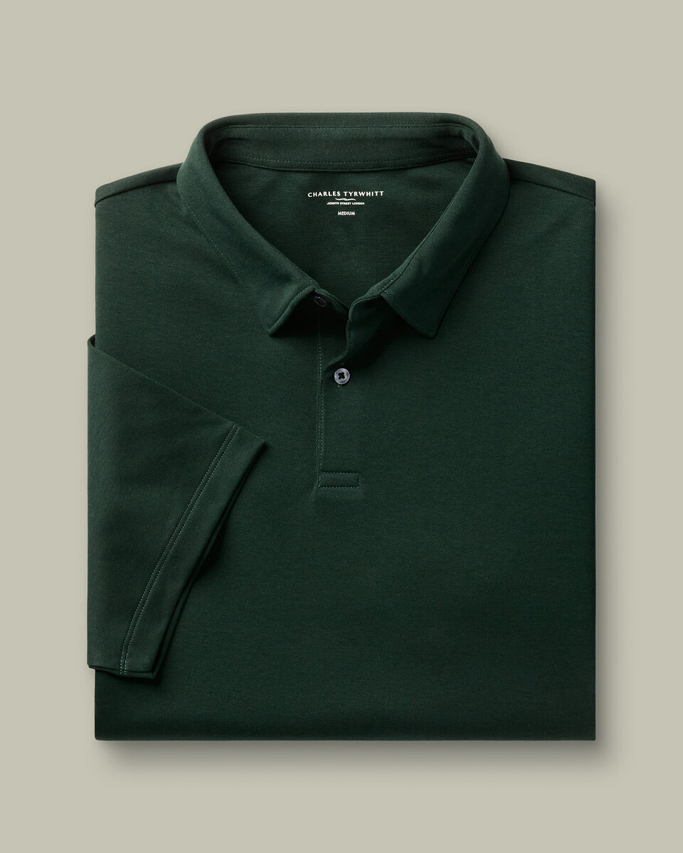 Smart Cotton Polo – Forest Green