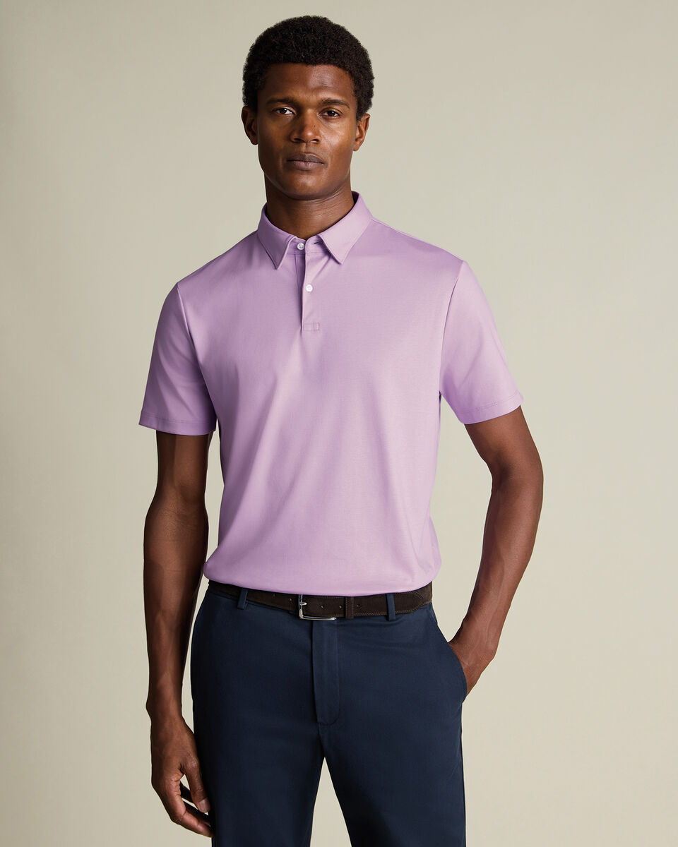 Smart Cotton Polo – Lilac Main image