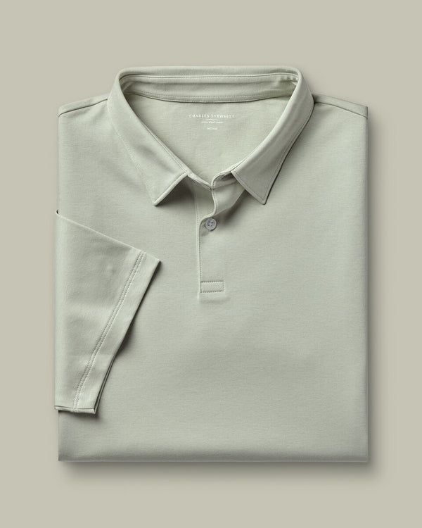 Smart Cotton Polo – Pale Teal Green
