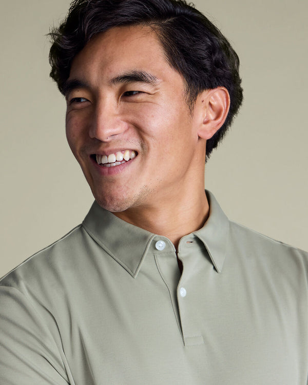 Smart Cotton Polo – Pale Teal Green