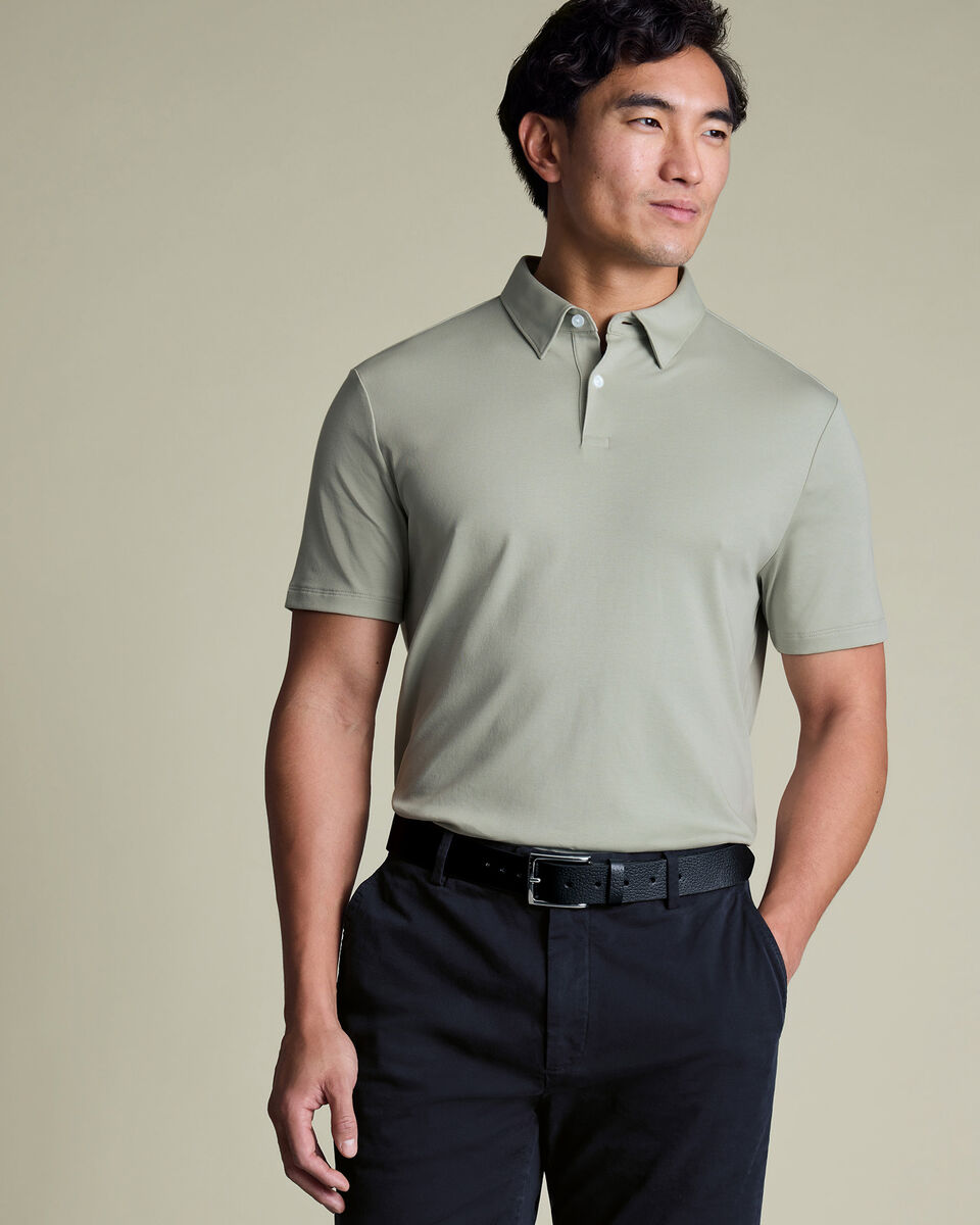 Smart Cotton Polo – Pale Teal Green Main image