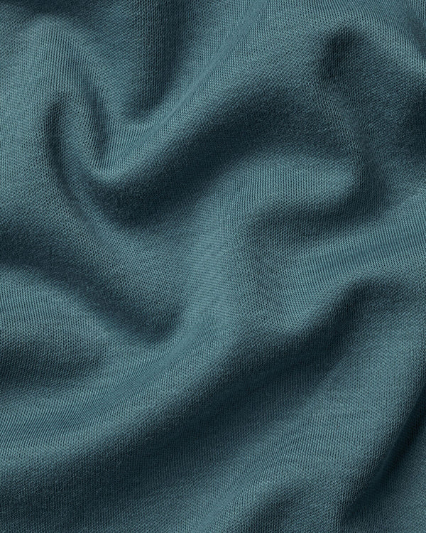 Long Sleeve Smart Cotton Polo – Teal Green