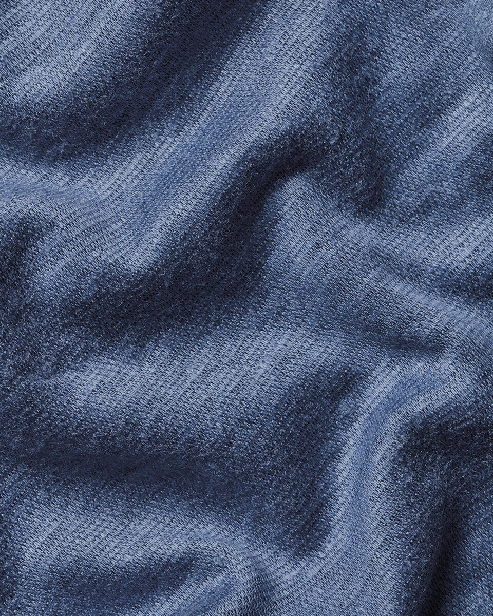 Linen Polo – Denim Blue