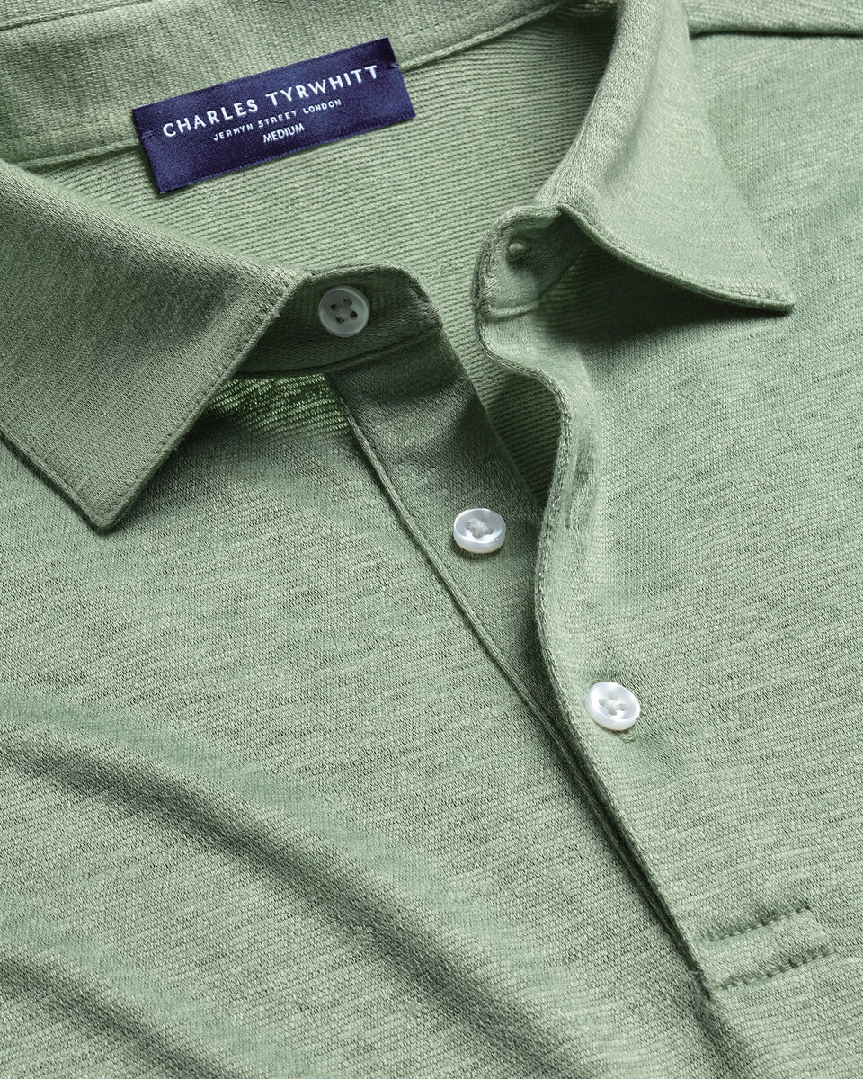 Linen Polo – Light Green