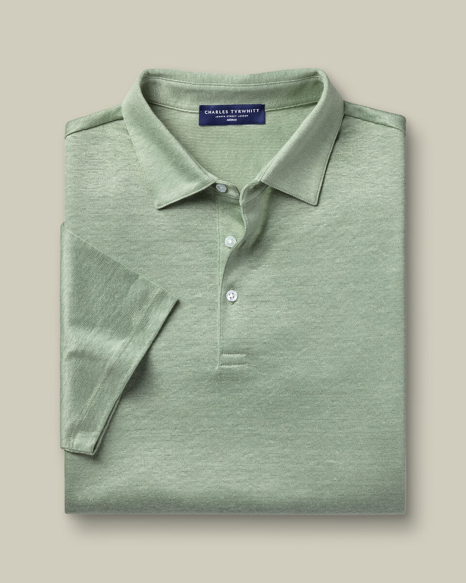 Linen Polo – Light Green