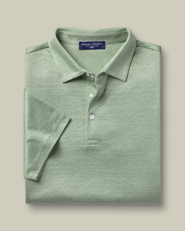 Linen Polo – Light Green
