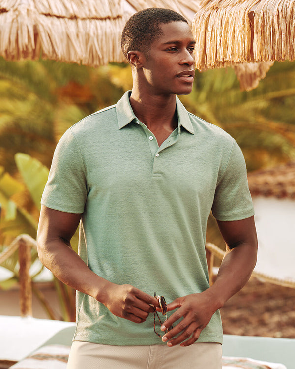 Linen Polo – Light Green