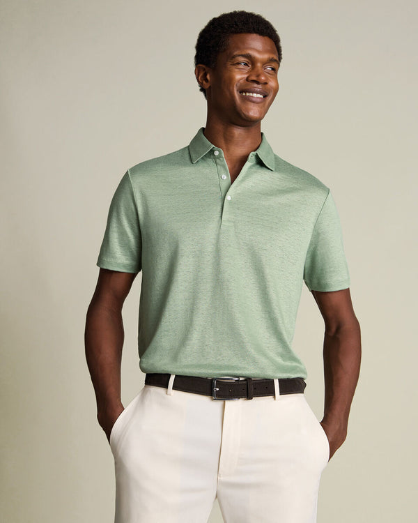 Linen Polo – Light Green
