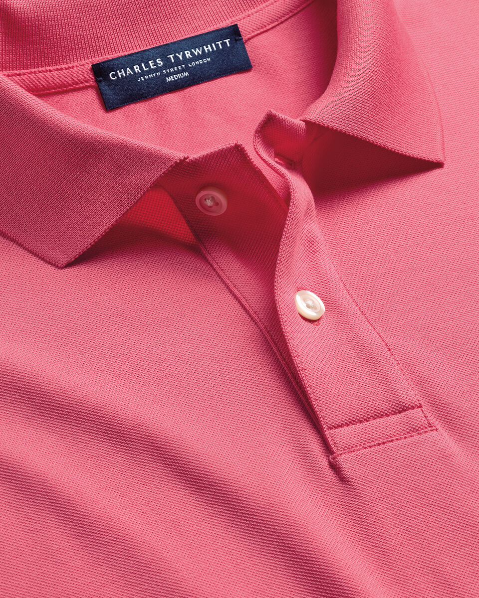 Pique Polo – Coral Pink