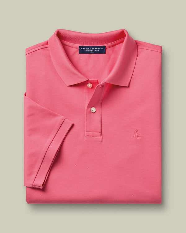 Pique Polo – Coral Pink