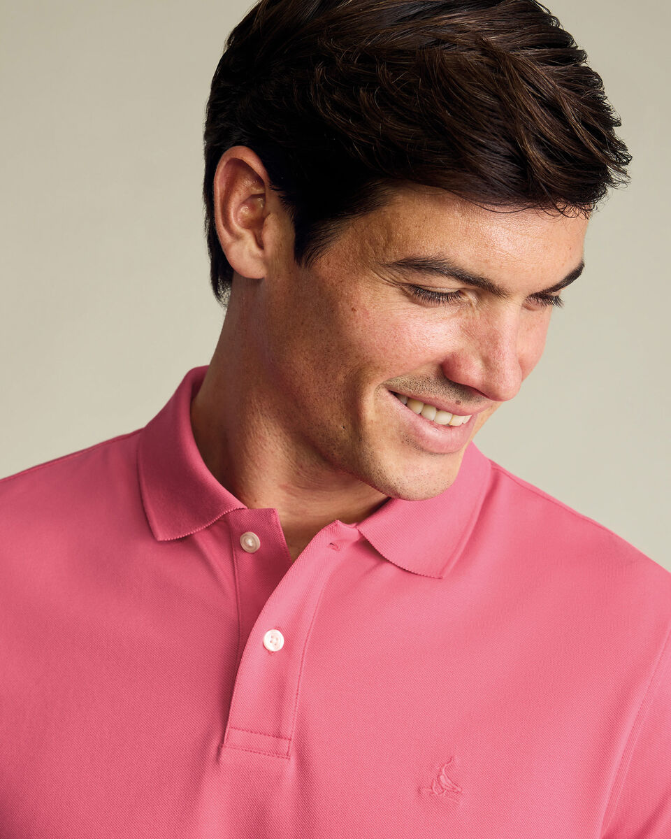 Pique Polo – Coral Pink
