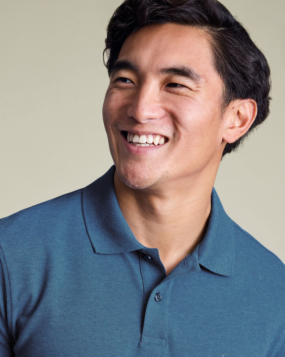 Pique Polo - Indigo Blue