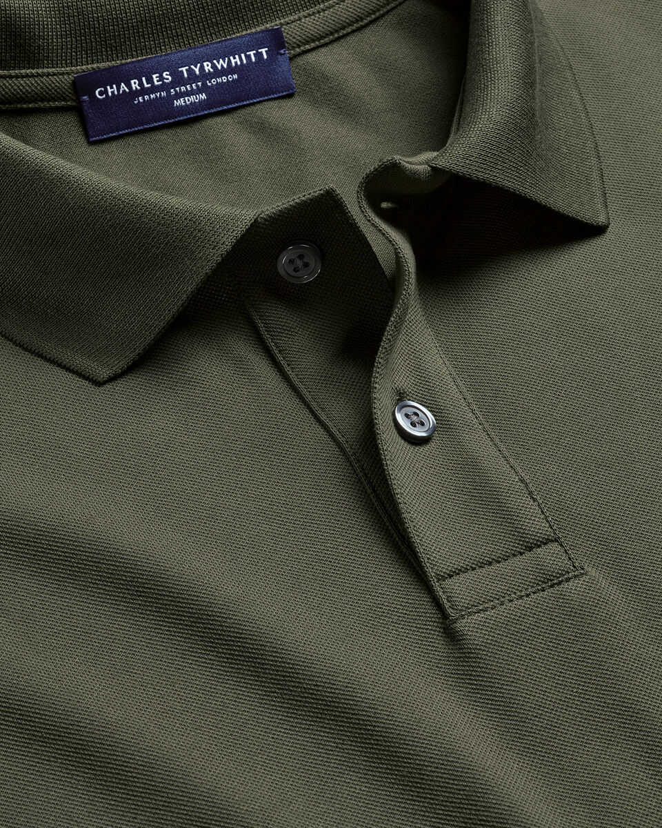 Pique Polo - Olive Green