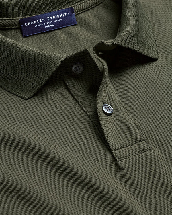 Pique Polo - Olive Green