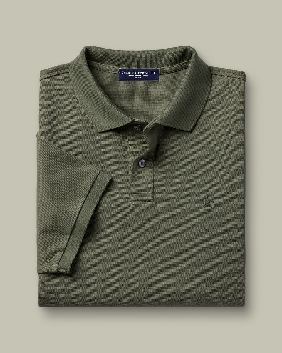 Pique Polo - Olive Green