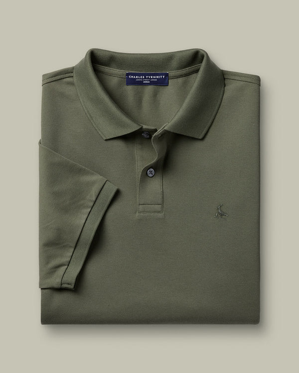 Pique Polo - Olive Green