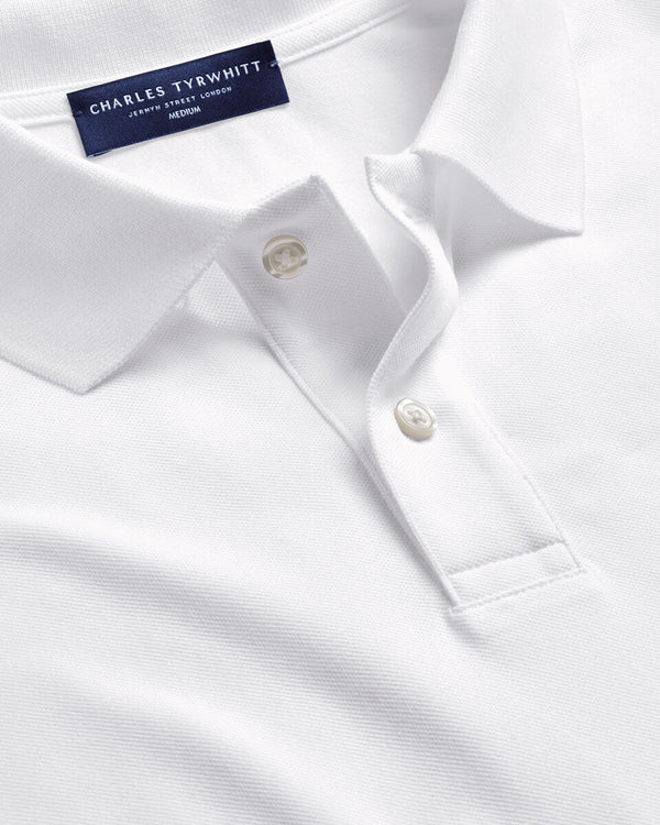 Pique Polo – White