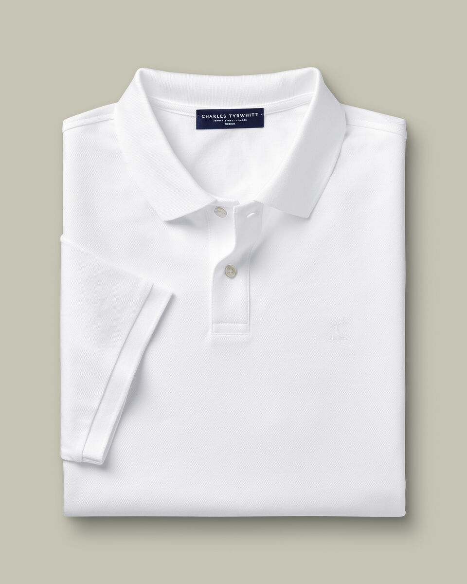Pique Polo – White
