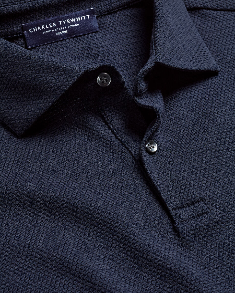 Performance Texture Polo – Navy