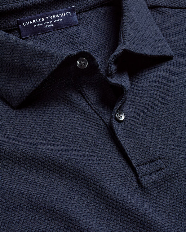 Performance Texture Polo – Navy