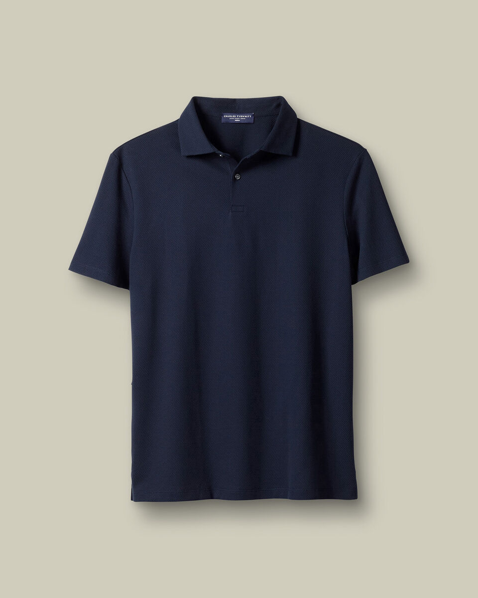 Performance Texture Polo – Navy