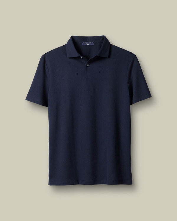 Performance Texture Polo – Navy