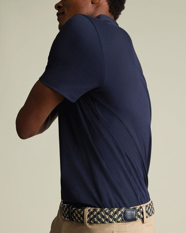 Performance Texture Polo – Navy