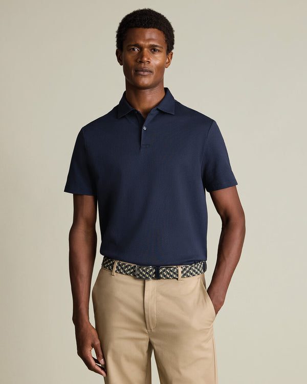 Performance Texture Polo – Navy