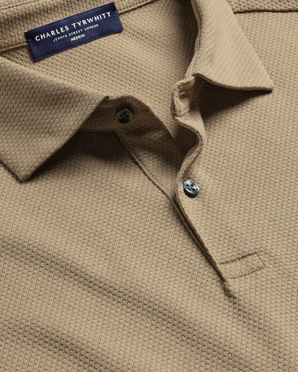 Performance Texture Polo – Tan Secondary image