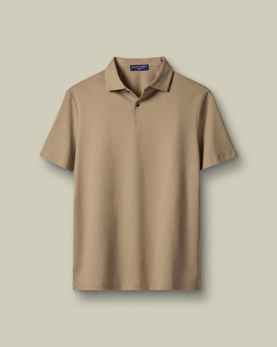 Performance Texture Polo – Tan