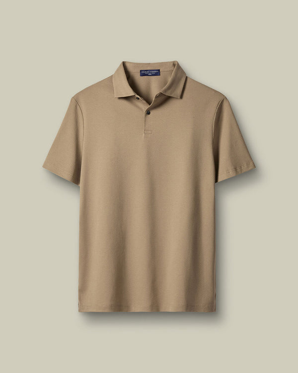 Performance Texture Polo – Tan