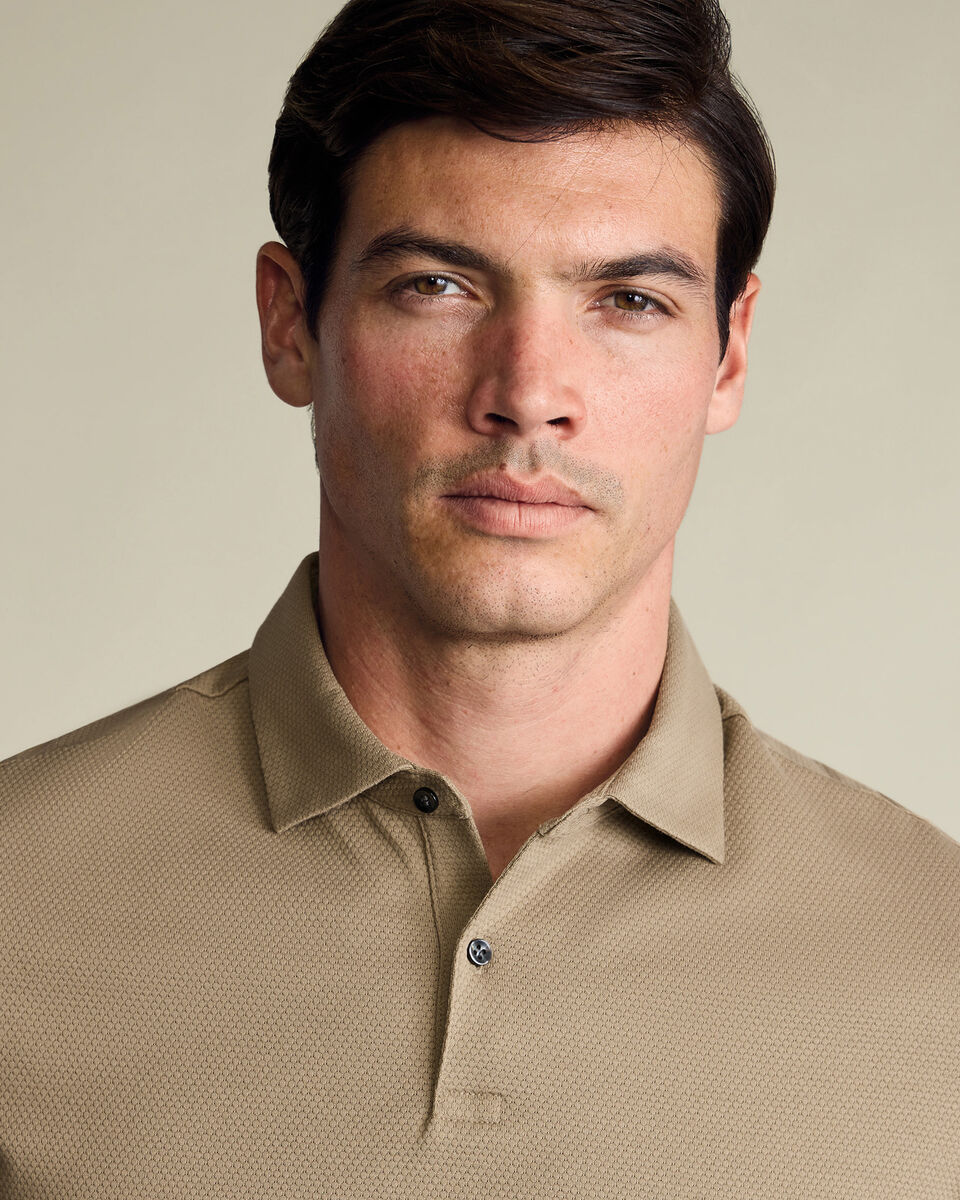 Performance Texture Polo – Tan
