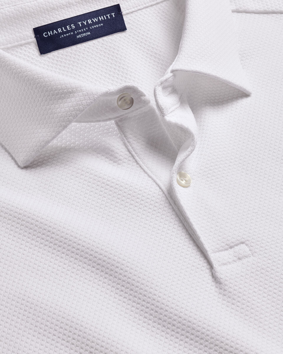 Performance Texture Polo – White