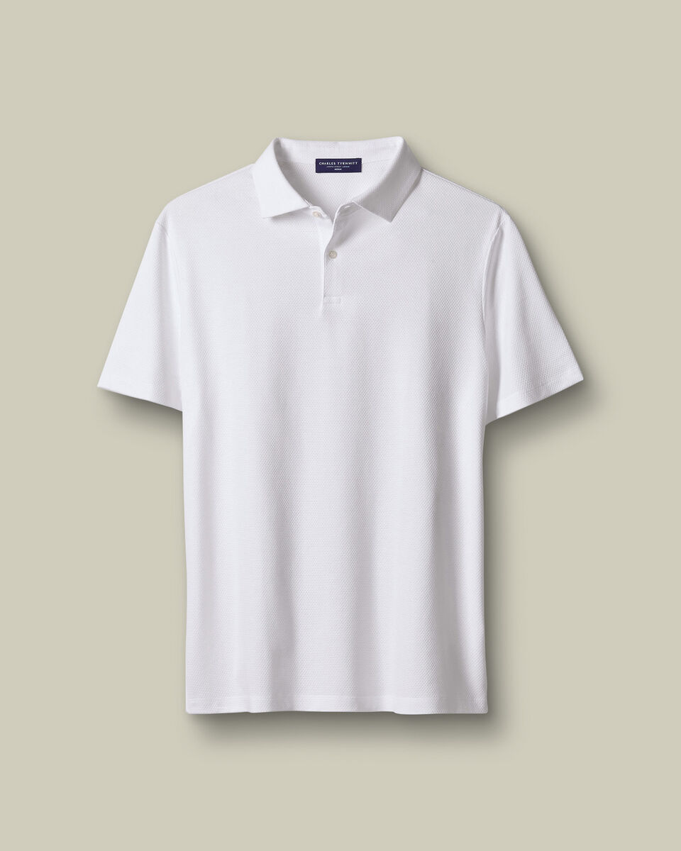 Performance Texture Polo – White