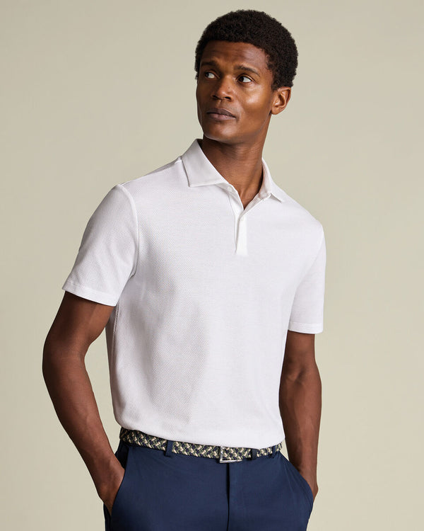 Performance Texture Polo – White