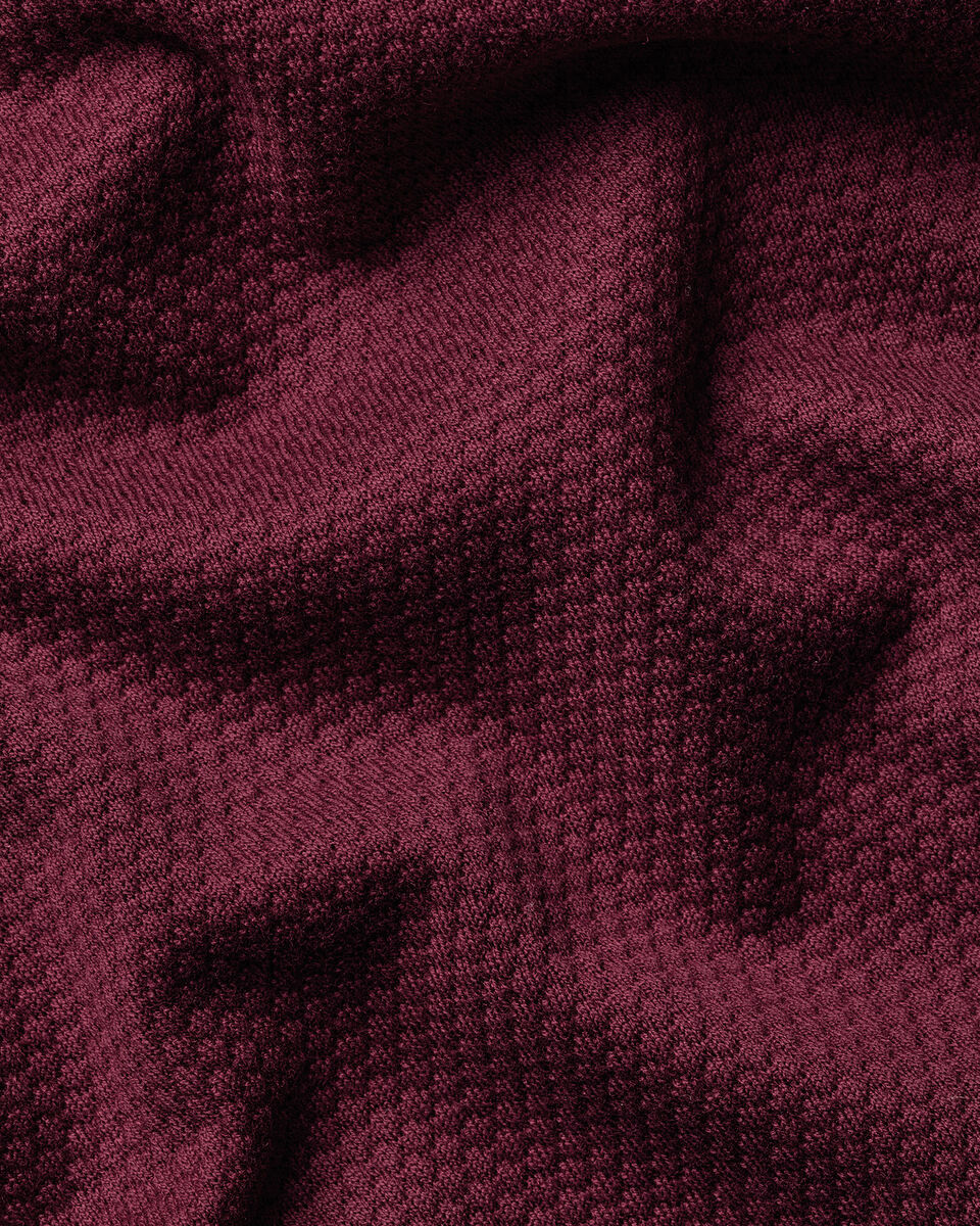 Performance Texture Polo – Wine Red