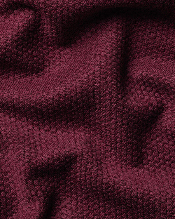 Performance Texture Polo – Wine Red
