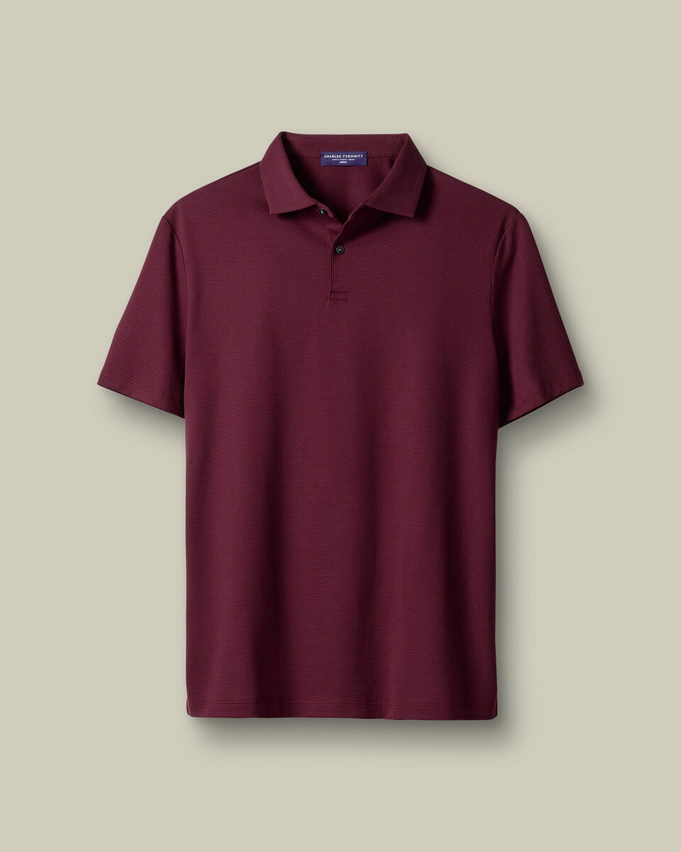 Performance Texture Polo – Wine Red